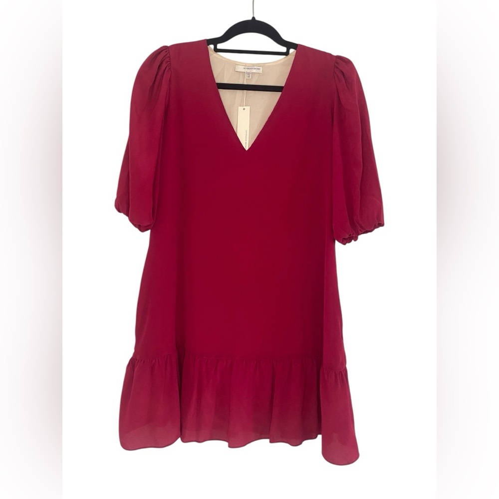 Lavender Brown Red Midi Dress